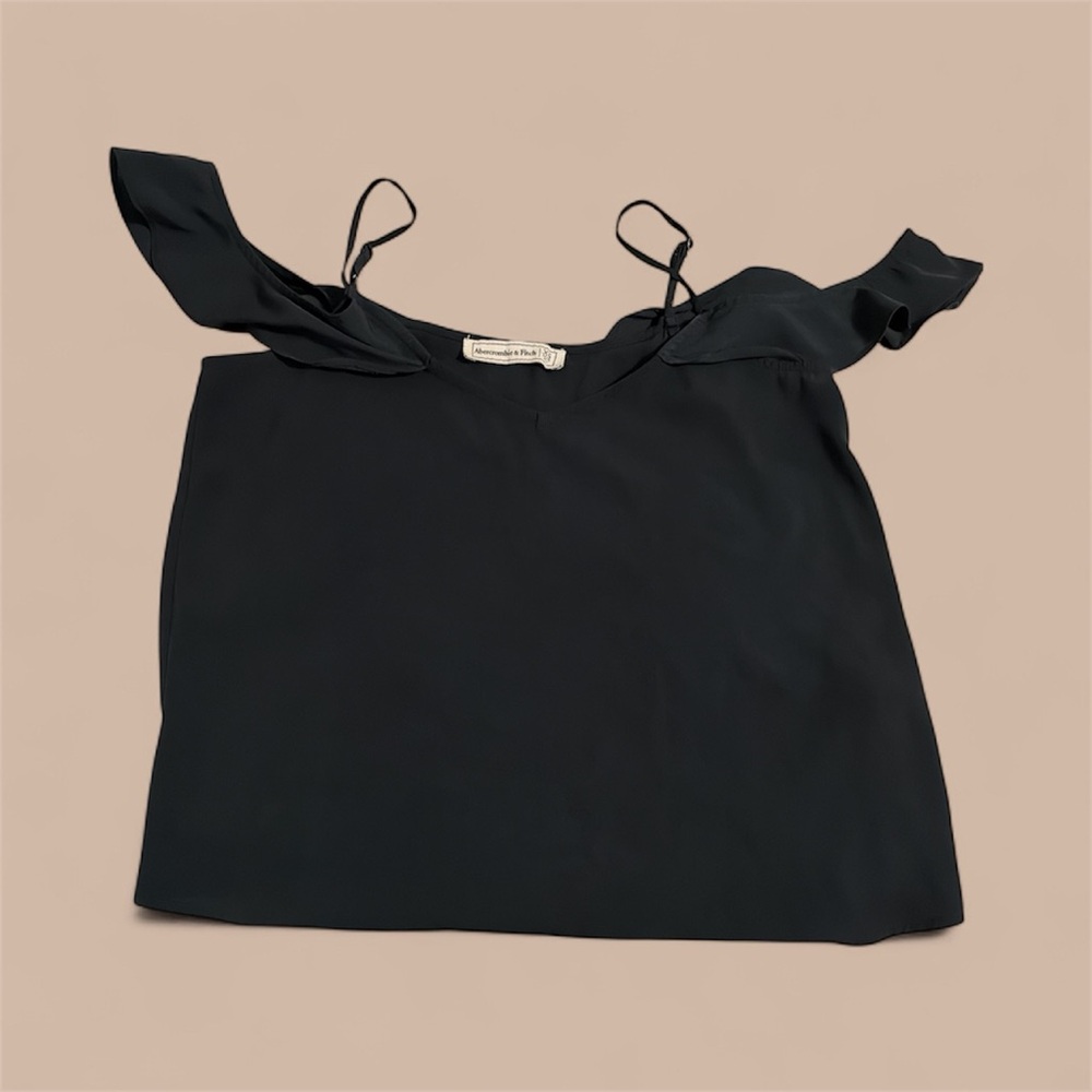 Abercrombie & Fitch Black Off-Shoulder Tank Top